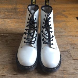 White Dr. Martens 1460